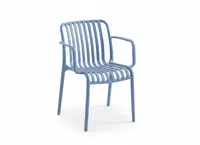 Plastová stolička TREGO s opierkami, modrá