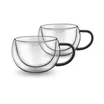 LAMART LT9114 Vaso sklenice cappuccino 270 ml 2 ks černé