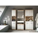 MID.YOU KOUPELNA Sonoma dub, vysoce lesklá bílá