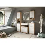 MID.YOU KOUPELNA Sonoma dub, vysoce lesklá bílá