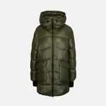 Khaki dámská péřová bunda Geox Serilda - Dámské