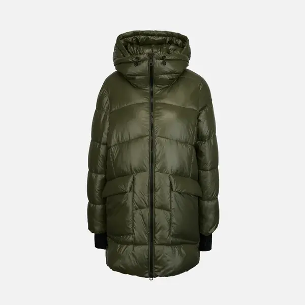 Khaki dámská péřová bunda Geox Serilda - Dámské