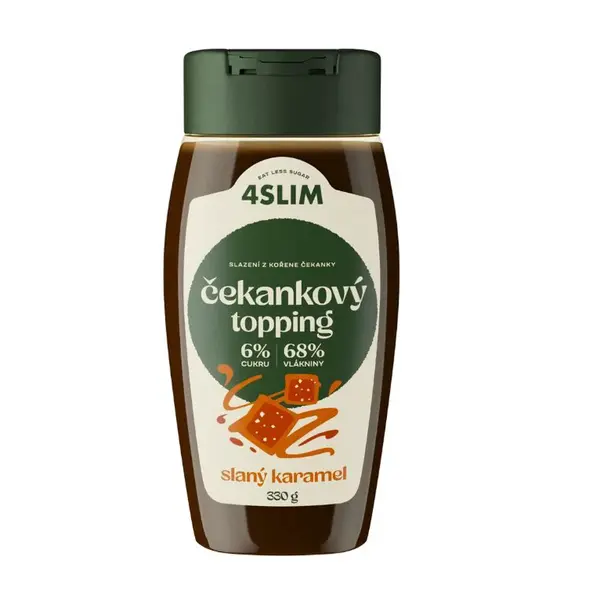 4Slim Čekankový topping slaný karamel Premium 330 g