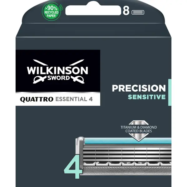 Wilkinson Quattro Essential 4 Precision Sensitive náhradní hlavice 8 ks