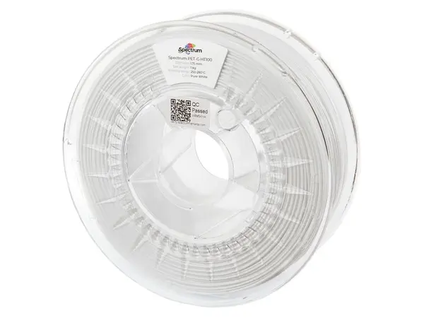 Spectrum 80411 3D filament, PET-G HT100, 1,75mm, 1000g, Bílý (Pure white)