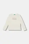 Dětské bavlněné tričko s dlouhým rukávem United Colors of Benetton