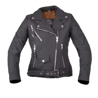 Dámská kožená moto bunda W-TEC Brinea matně černá XL