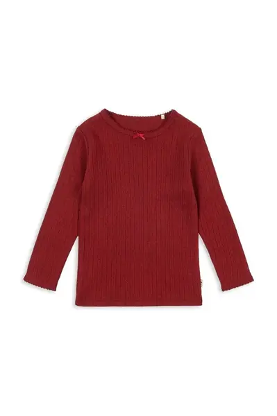 Dětské bavlněné tričko s dlouhým rukávem Konges Sløjd MINNIE BLOUSE GOTS