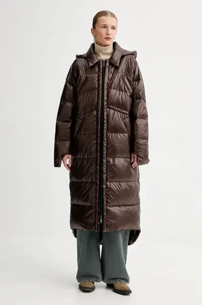 Péřová bunda MMC STUDIO hnědá barva, RODA.COAT