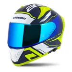 Moto přilba Cassida Aero Drome modrá/žlutá fluo/světle modrá/bílá L (59-60)