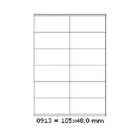 Samolepicí etikety 105 x 48 mm, 12 etiket, A4, 100 listů