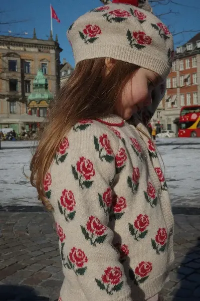 Dětský kardigan s příměsí vlny Konges Sløjd BELOU KNIT COLLAR CARDIGAN