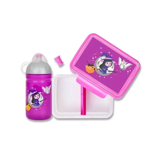 Komplet Zdravá fľaša 0,5 l a Zdravá desiata - Čarodejnica