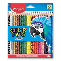 Pastelky Maped Color'Peps Animals - 24 farieb