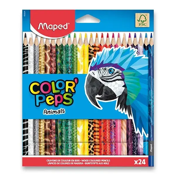 Pastelky Maped Color'Peps Animals - 24 farieb