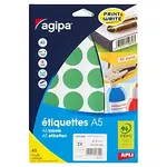 5 x Samolepicí, značkovací kolečka Ø 30mm, zelená, 24ks na archu