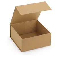 10 x Dárková krabička z kraftového papíru s magnetem 225x225x105 mm