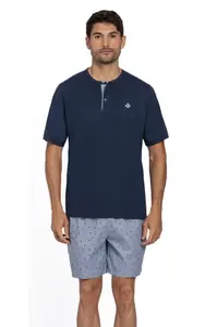 Pánské pyžamo krátké FELIX XXL Tmavě modrá