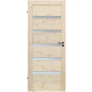 Dvere vnútorné Wezuwiusz 5S 90Ľ  so sukmi nelakované zámok na kľúč