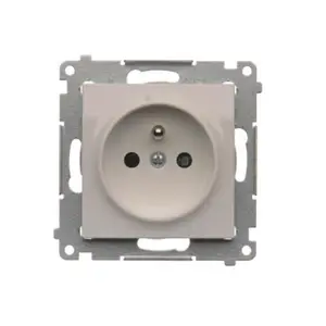 DGZ1Z/11 Jednoduchá zásuvka s uzemnením biela