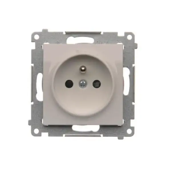 DGZ1Z/11 Jednoduchá zásuvka s uzemnením biela