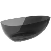 Voľne stojaca vaňa Xara 160/75 Carbon Grey sifón klik-klak čierna mat