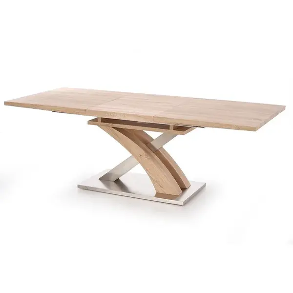 Rozkladací stôl Sandor 160/220x90cm  Mdf/Oceľ – Sonoma