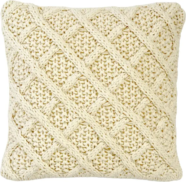 Povlak na polštář Leeds 45x45 čtvercový, krémový  - Sander