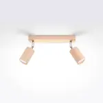 Nástenná lampa Rinne 2 prírodné drevo