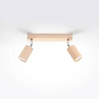 Nástenná lampa Rinne 2 prírodné drevo