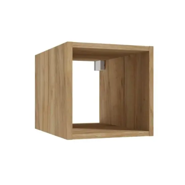 Otevřená koupelnová skříňka Kubik 30 hluboký zlatý dub