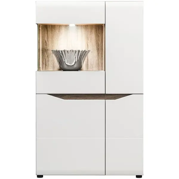 Vitrína Lionel Li05 dub sonoma/bílá