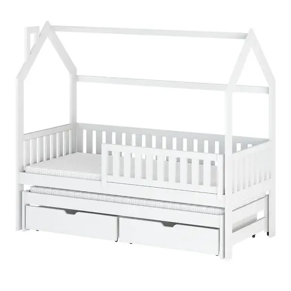 Posteľ Domček Monkey 80x160 biela