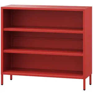 Regál kovový nízky Luca Modern Red