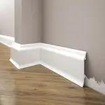Podlahová lišta  Elegance LPC-16-101 biela matná