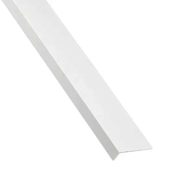 Profil uholníkový samolepiaci PVC biely matný 19.5x7.5x1000