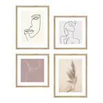 Set 2x obraz 30x30 cm + 2x obraz 30x40 cm