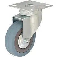 Otočné pojazdné koliesko 75 mm/50 kg montážna doska, sivá guma