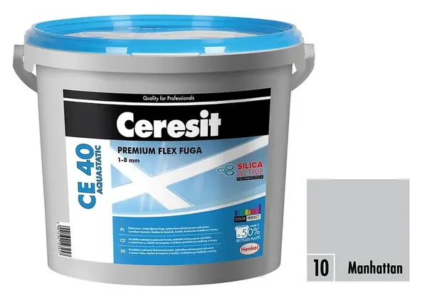 Spárovací hmota Ceresit CE 40 Aquastatic 5 kg manhattan