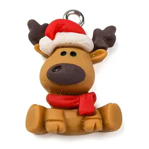 Christmas Theme Cartoon Resin Pendants