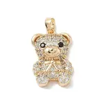 Brass Micro Pave Cubic Zirconia Pendants