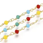 Handmade Brass Round Glass Beaded Chains