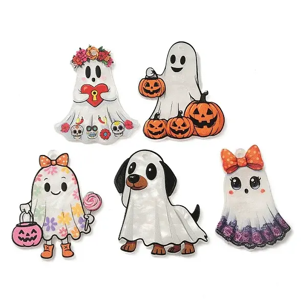 Halloween Opaque Printed Acrylic Pendants