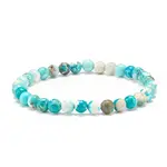 Natural Howlite Round Beaded Stretch Bracelet