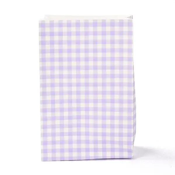 Rectangle with Tartan Pattern Paper Bags