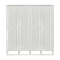 Štvordverová šatníková skriňa lexi - biela