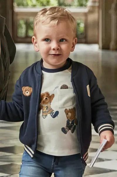 Detské bavlnené tričko s dlhým rukávom Mayoral