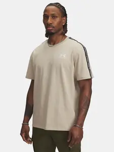 Pánské tričko Under Armour UA Icon HWT Tee Taping-BRN - Pánské