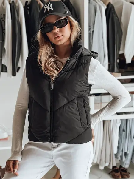 Dámska čierna pikovaná vesta LIKEHUGS