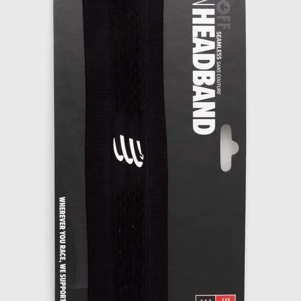Čelenka Compressport Thin Headband On/Off černá barva, XBNU3919